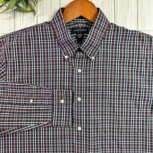 Lands’ End Shirt Men’s Long Sleeve Button Down Supima Cotton Tall Size 16/36